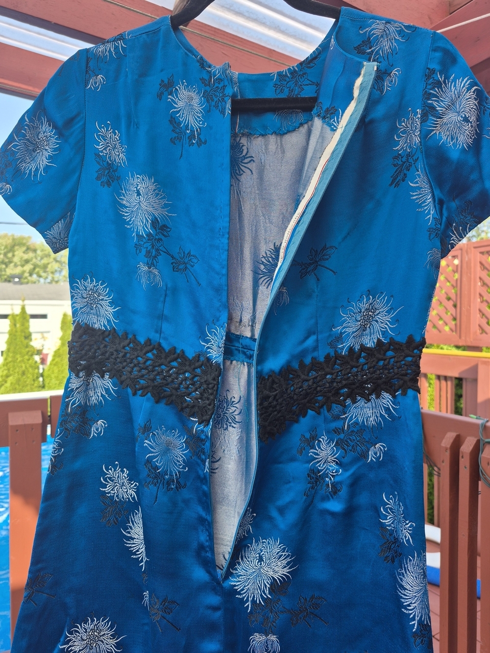 Fairy Fashion🧵 Blue Floral Japanese Dress - Picture 6 of 7